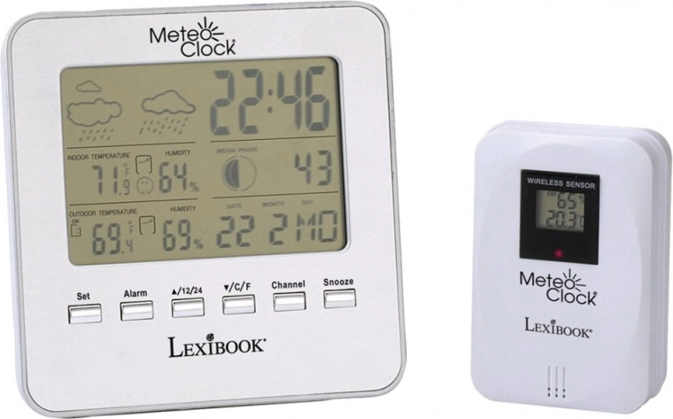 Weerstation MeteoClock Silver