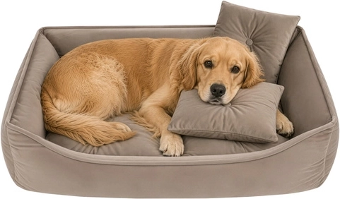 Honden- of kattenmand Purlov 70 × 50 cm beige