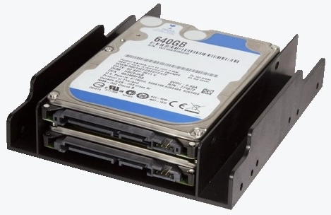 Houder voor 2,5" schijven in 3,5" bay kunststof