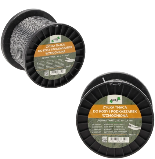 Versterkte maaidraad Square Twist 2,4 mm, 100 m