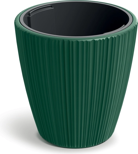 Bloempot Oro 47 cm donkergroen met binnenpot