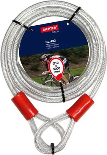 Stalen kabel met oog 10 × 3000 mm