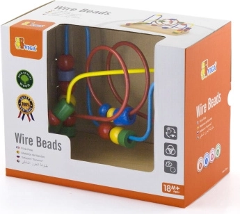 Houten kralenlabyrint voor kinderen