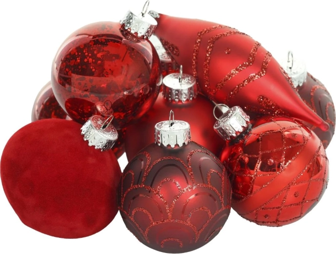 Retlux rode kerstballen - 12 stuks