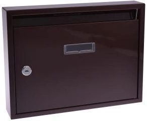 Flatgebouw-brievenbus 320 × 240 × 60 mm bruin zonder gaten