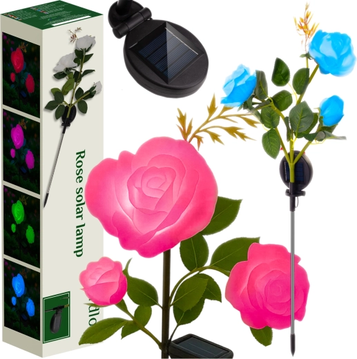 Gardlov solaire tuinlamp roos led (3 witte bloemen)