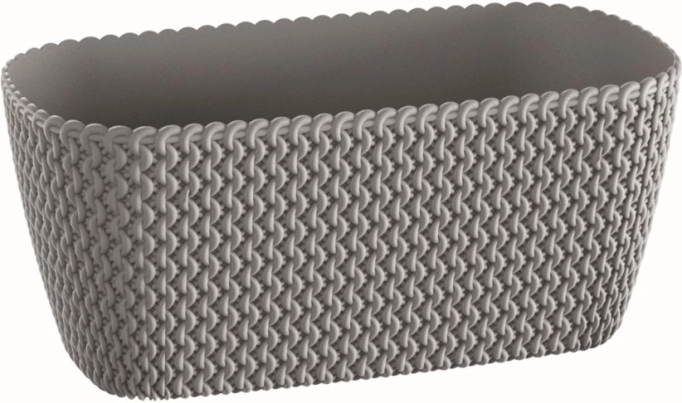 Bloembak Splofy Case 29,7 cm grijze steen