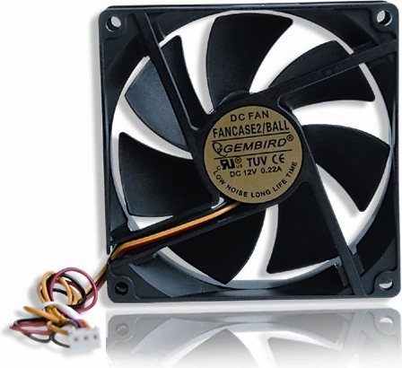 Computer ventilator 90 × 90 × 25 mm, 3-pins, kogellager