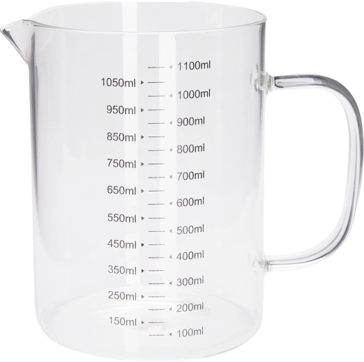 Glazen maatbeker 1 l van borosilicaatglas