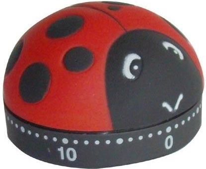 Keukentimer Lieveheersbeestje met mechanische opwinding, 60 minuten