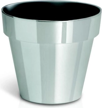Zilveren bloempot Chrome, diameter 110 mm