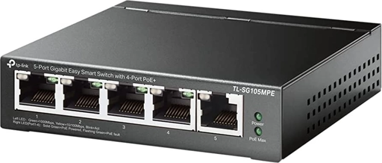 TP-Link TL-SG105MPE slimme gigabit-PoE+-switch met 5 poorten