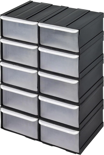 Werkplaatsorganizer met 10 laden 155 × 100 × 225 mm