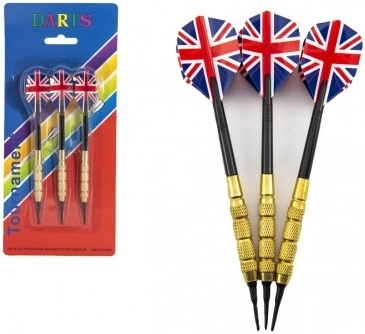 Werpspellen met Amerikaanse vlag, 15 cm, kunststof punten, set van 3 stuks