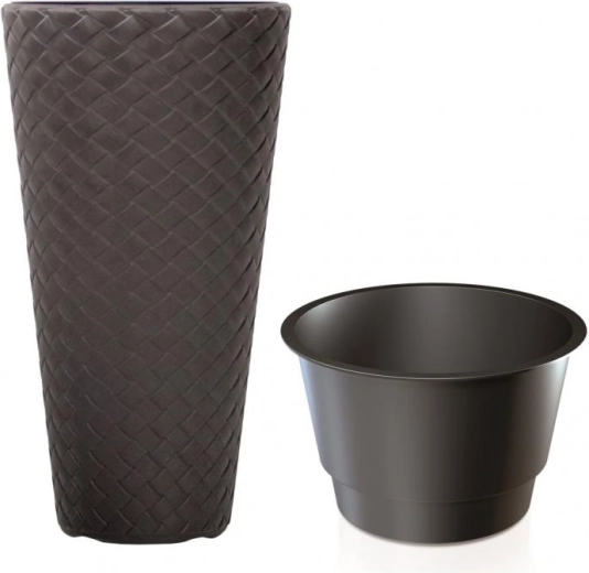 Bloempot Matuba Slim donkerbruin 30 cm