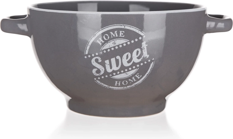Keramische kom SWEET HOME 14 cm, 660 ml, grijs