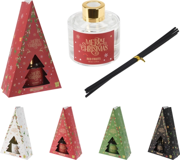 Kerstgeurdiffuser met rotanstokjes 100 ml - 1 stuk