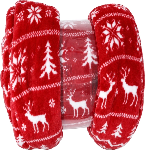 Kerstflanellen deken met rendierenmotief 150 × 200 cm - 1 stuk