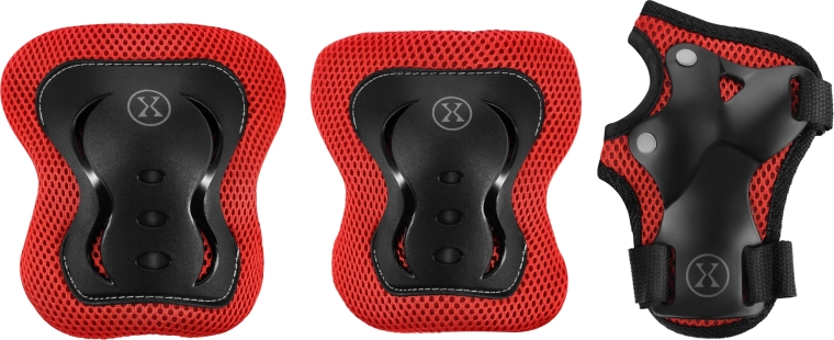 Set beschermers voor skaten en fietsen NILS Extreme H320 – rood – L
