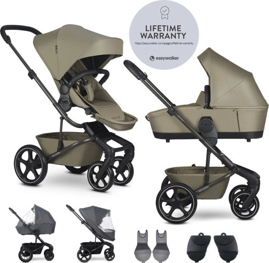 Easywalker Harvey NXT Set XL 2-in-1 kinderwagen met accessoires Moss Green