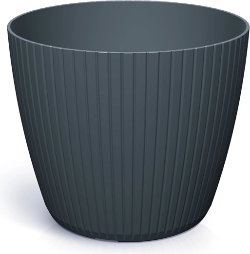 Kunststof bloempot Lamia 17,8 cm antraciet