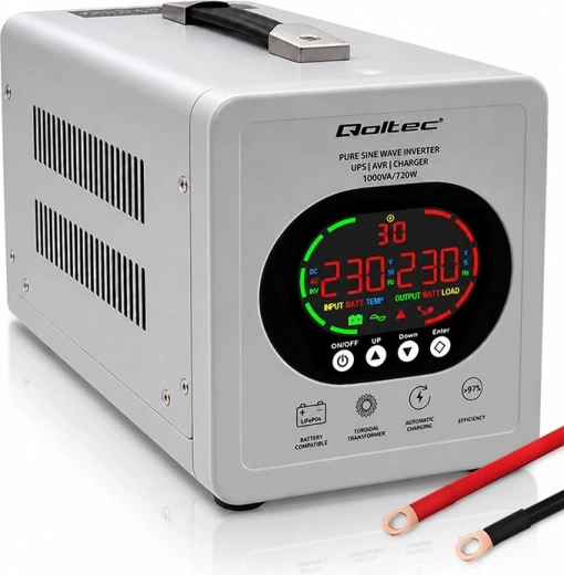 Qoltec noodstroomvoorziening UPS met zuivere sinusgolf 1000 VA / 720 W