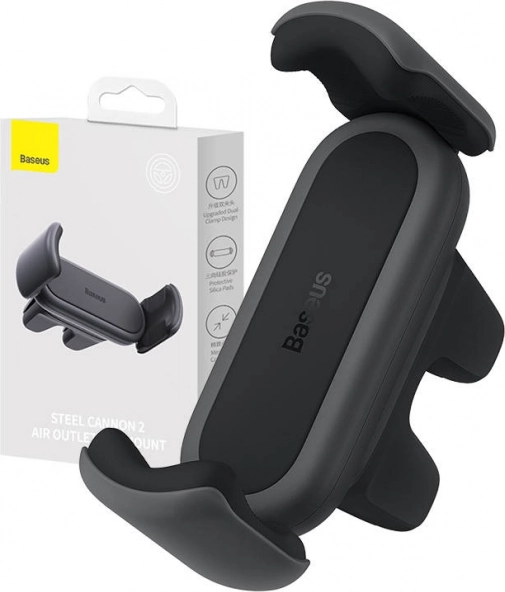 Telefoonhouder voor auto Baseus Steel Cannon zwart