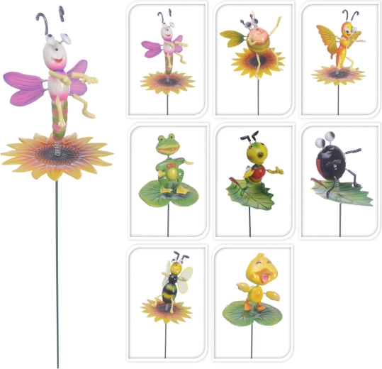 Tuinprikker Weidediertjes, 59,5 cm – mix van 8 soorten