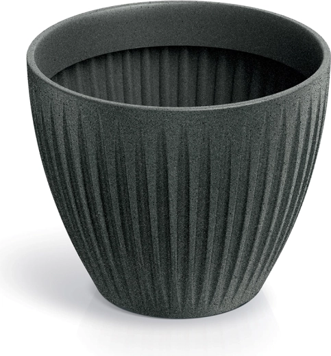 Bloempot Latia Round 30 cm – zwart graniet