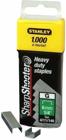 Nietjes 6 mm van gegalvaniseerd staal STANLEY, 1000 stuks