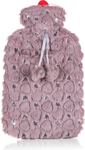 Warmwaterkruik met pluchen hoes 2 l