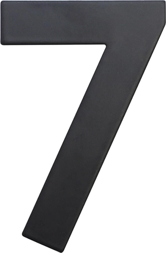 Huisnummer 7, 75 mm, roestvrij staal, matzwart