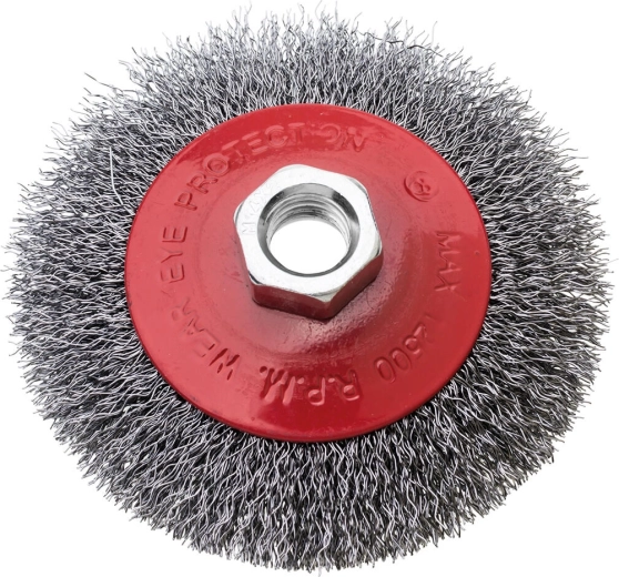 Komstaaldraadborstel 100 mm, draad 0,3 mm, M14-schroefdraad