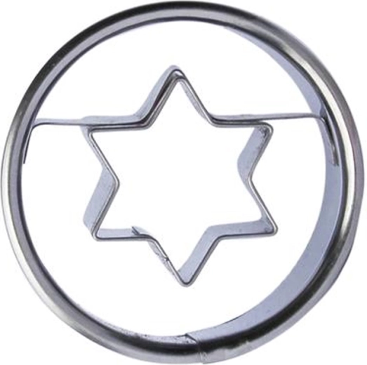 Uitsteekvormpje voor koekjes rond–ster 4 cm