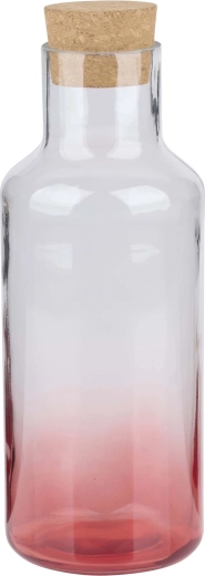 Glazen fles Alpina met kurksluiting 1,2 l rood