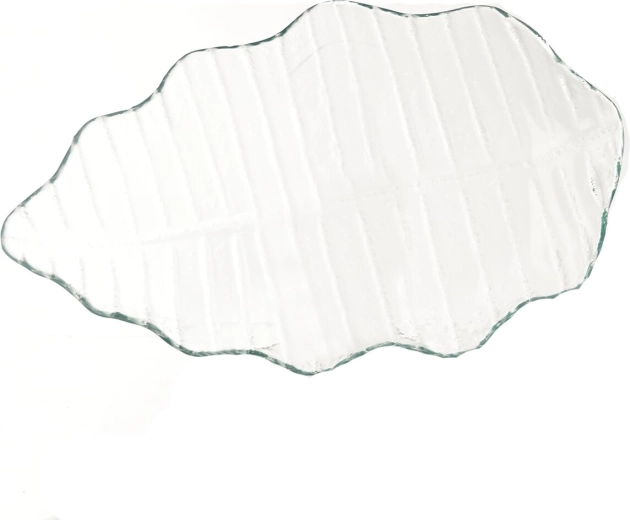 Glazen serveerschaal in bladvorm 36 × 23 × 4 cm
