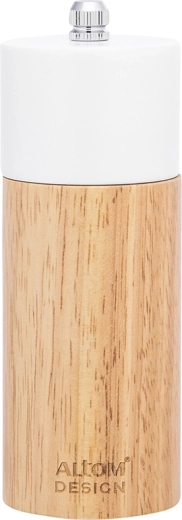 Houten kruidenmolen wit 5 × 14 cm