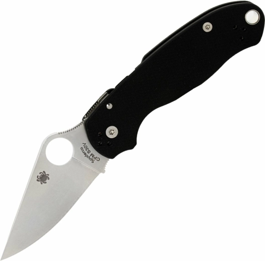 Zakmes Spyderco Para 3 Black G10, satijnen lemmet 7,5 cm