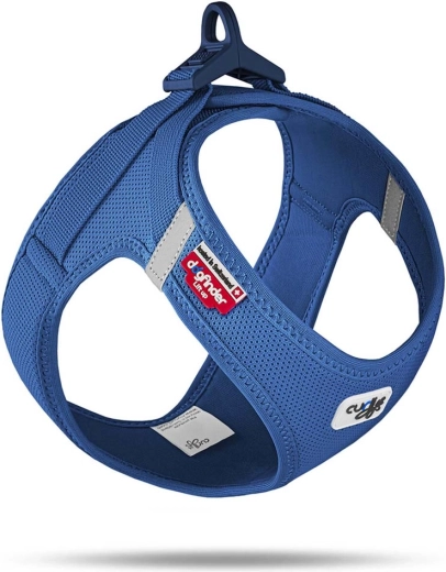 Curli hondentuig air-mesh met gesp, blauw, maat L (8–13 kg)