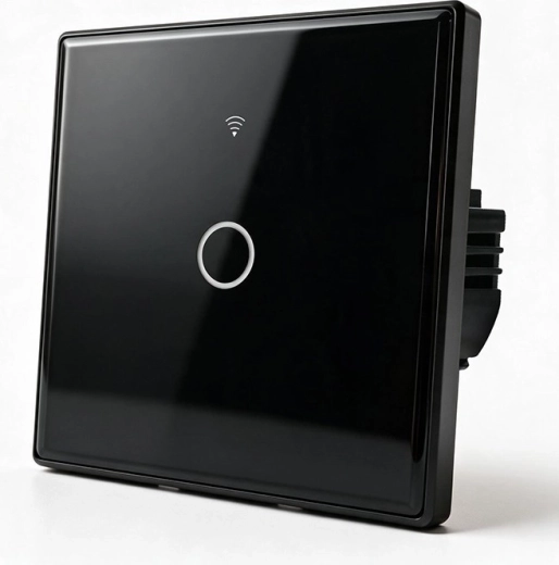 Intelligente aanraakbare Wi‑Fi wandschakelaar voor verlichting, 1-kanaals met timer