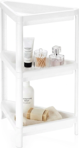 Storage Solutions driedelige hoekbadkamerplank 44 × 33 × 71 cm