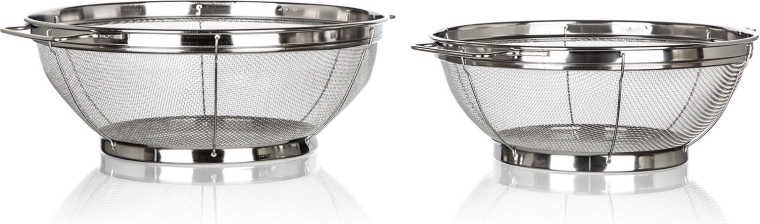 Roestvrijstalen zeef met voet AKCENT, set van 2 stuks (21,5 en 24,5 cm)