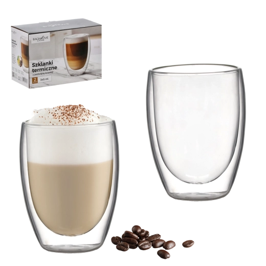 Thermische glazen met dubbele wand 345 ml – set van 2 stuks