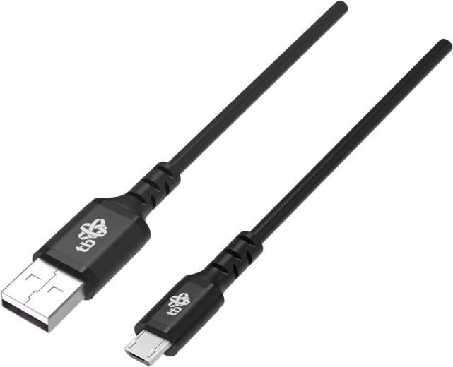 Siliconen USB–Micro USB-kabel 2 m met snellaadondersteuning – zwart