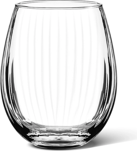 Plissé glazen 440 ml – set van 4 stuks