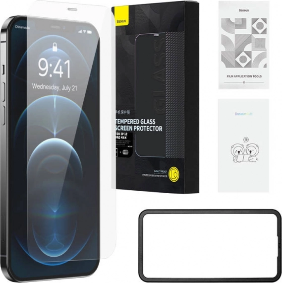 Baseus Schott HD beschermglas voor iPhone 12 Pro Max