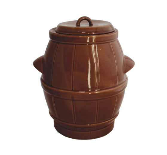 Keramische fermenteerpot 5 l bruin met waterslot