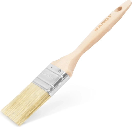 Platte verfkwast met houten handvat 38 mm