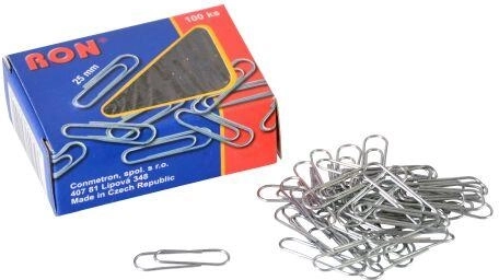 Gegalvaniseerde paperclips 25 mm, 100 stuks