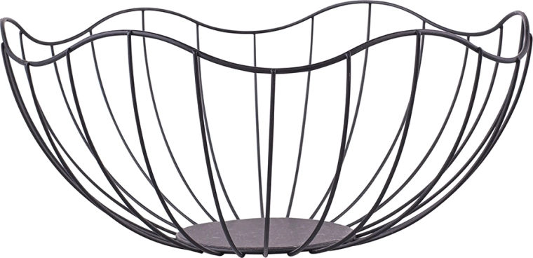Metalen draadmand Altom design, zwart, 28 × 12 cm